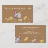 Carte De Visite Ferme Brown Élevage Rustique Élevage (Devant / Derrière)