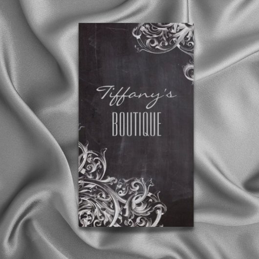 Carte De Visite ferme chalkboard pays français monogrammed