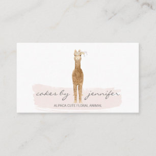 Carte De Visite Ferme d'alpaca florale