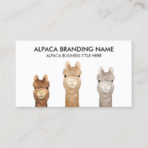 Carte De Visite Ferme d'alpacas blancs