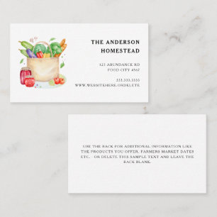 Carte De Visite Ferme d'aquarelle Whimsical Ranch Homestead