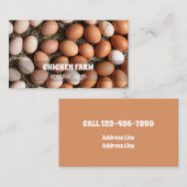 Carte De Visite Ferme de Bio Oeufs Bio Frais (Devant / Derrière)