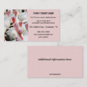 Carte De Visite Ferme de dindon biologique (Devant / Derrière)