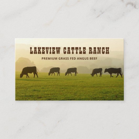 Carte De Visite Ferme de élevage de bovins (Devant)