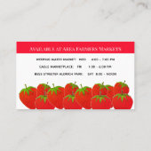 Carte De Visite Ferme de fraises personnalisée (Dos)