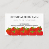 Carte De Visite Ferme de fraises personnalisée (Devant)