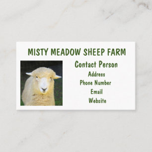Carte De Visite Ferme de moutons personnalisée