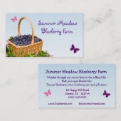 Carte De Visite Ferme de myrtille (Devant / Derrière)