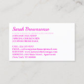 Carte De Visite Ferme de poule aux oeufs bio (Dos)