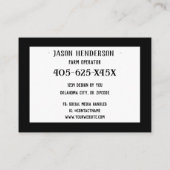 Carte De Visite Ferme de poulet aquarelle (Dos)