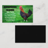 Carte De Visite Ferme de poulet de coq (Devant / Derrière)