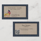 Carte De Visite Ferme de poulet rustique (Devant / Derrière)