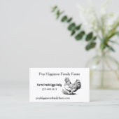 Carte De Visite Ferme de poulet Vintage rustique (Debout devant)