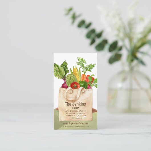 Carte De Visite Ferme de production végétale (Debout devant)