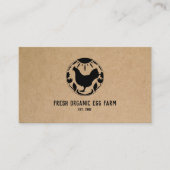 Carte De Visite Ferme d'oeufs bio Ferme de poulet rustique (Devant)
