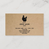 Carte De Visite Ferme d'oeufs bio Ferme de poulet rustique (Dos)