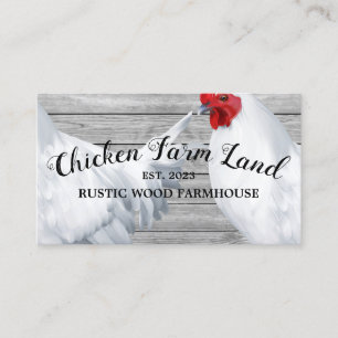 Carte De Visite Ferme d'œufs biologiques rustiques de poule grise