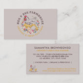 Carte De Visite Ferme d'oeufs de poule beige (Devant / Derrière)