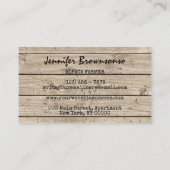 Carte De Visite Ferme en bois Rustique Alpaca (Dos)