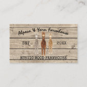 Carte De Visite Ferme en bois Rustique Alpaca (Devant)