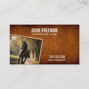 Carte De Visite Ferme équestre moderne Dark Brown Horse