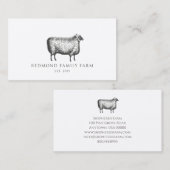Carte De Visite Ferme familiale rustique (Devant / Derrière)