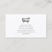 Carte De Visite Ferme familiale rustique (Dos)