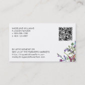 Carte De Visite Ferme Florale fleur sauvage (Dos)