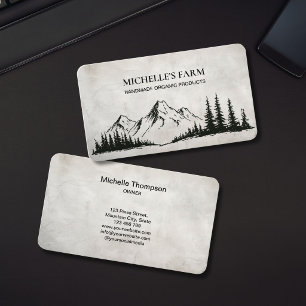Carte De Visite Ferme Montagne Artisanal Rustique Vintage Pin Bu