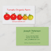 Carte De Visite Ferme organique de tomate (Devant / Derrière)