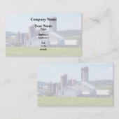 Carte De Visite Ferme Pennsylvanie avec Silos (Devant / Derrière)