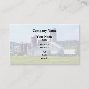 Carte De Visite Ferme Pennsylvanie avec Silos