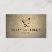 Carte De Visite Ferme - poulet (Devant)