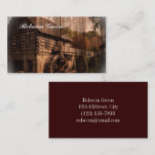 Carte De Visite ferme rustique ancienne grange campagne moulin mar (Devant / Derrière)