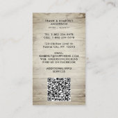 Carte De Visite Ferme rustique OEufs frais Poulet QR Code (Dos)