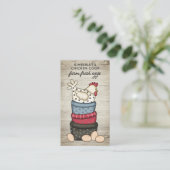 Carte De Visite Ferme rustique OEufs frais Poulet QR Code (Debout devant)