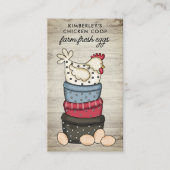 Carte De Visite Ferme rustique OEufs frais Poulet QR Code (Devant)