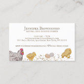 Carte De Visite Ferme Rustique Poussins Hen Ferme (Dos)