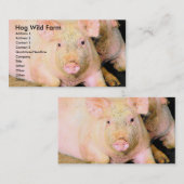 Carte De Visite Ferme sauvage de porcs (Devant / Derrière)