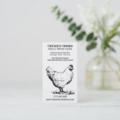 Carte De Visite Ferme simple de poulet ou d'oeufs en noir et blanc (Debout devant)