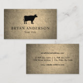 Carte De Visite Ferme - Vache (Devant / Derrière)