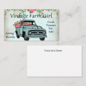 Carte De Visite Ferme vintage ajouter du texte (Devant / Derrière)