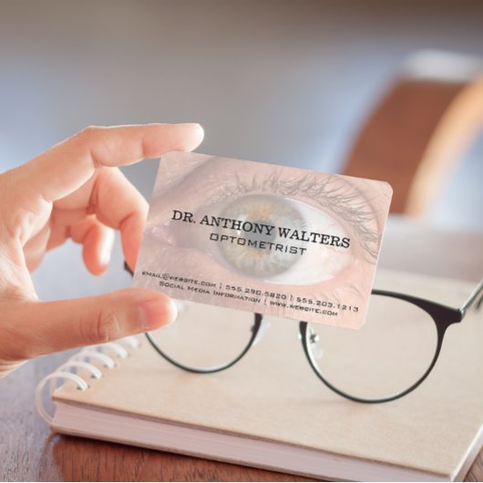 Carte De Visite Fermer l'image de l'oeil humain