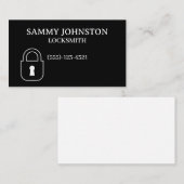 Carte De Visite Fermeture À Serrure Avec Padlock (Devant / Derrière)