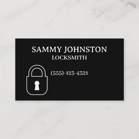 Carte De Visite Fermeture À Serrure Avec Padlock (Devant)