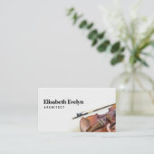 Carte De Visite Fermeture de la chaîne de violon avec l'arc en bla (Debout devant)