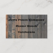 Carte De Visite Fermeture de la clôture de séquoia patiné Imprimer (Devant)