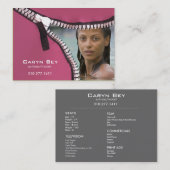 Carte De Visite Fermez- la fermeture éclairle vers le haut du (Devant / Derrière)