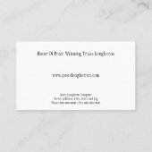 Carte de visite fermier du rancher de bétail (Dos)