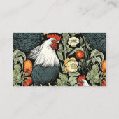 Carte De Visite Fermiers Marché Volaille ferme Green Rooster (Dos)